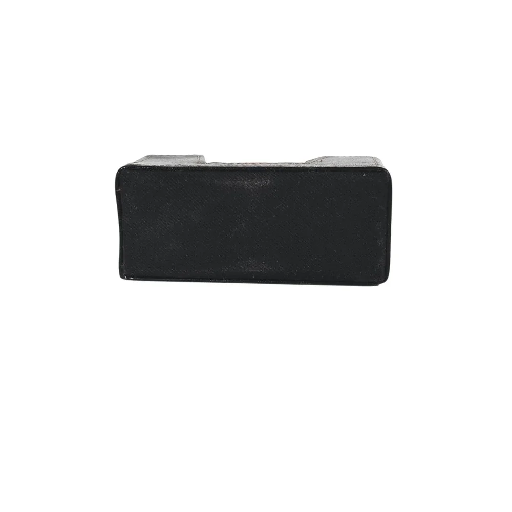 Set of 6 Poker‎ Card Suit Coasters with Black Holder Red Black faux Leather